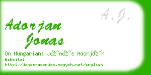 adorjan jonas business card